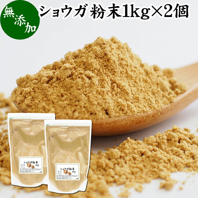 楽天青汁 粉末 健康茶の健康生活研究所ショウガ 粉末 1kg×2個 生姜 粉末 パウダー ジンジャー ショウガ 100％ 業務用 乾燥 しょうが 茶 紅茶 生姜湯 ショウガ湯 サプリ サプリメント 生生姜 無添加 無着色 無香料 ぽかぽか ショウガオール ジンゲロール 温活 妊活 ダイエット 冷え 対策 お試し おためし 牛乳 豆乳