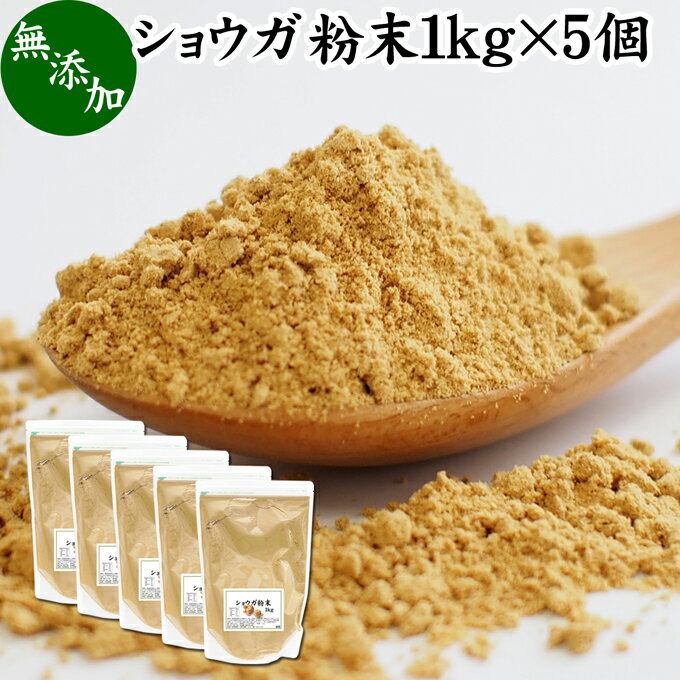 ショウガ 粉末 1kg×5個 生姜 粉末 パウダー ジンジャー ショウガ 100% 業務用 乾燥 しょうが 茶 紅茶 生姜湯 ショウガ湯 サプリ サプリメント 生生姜 無添加 無着色 無香料 ぽかぽか ショウガオール ジンゲロール 温活 妊活 ダイエット 冷え 対策 お試し おためし 牛乳 豆乳