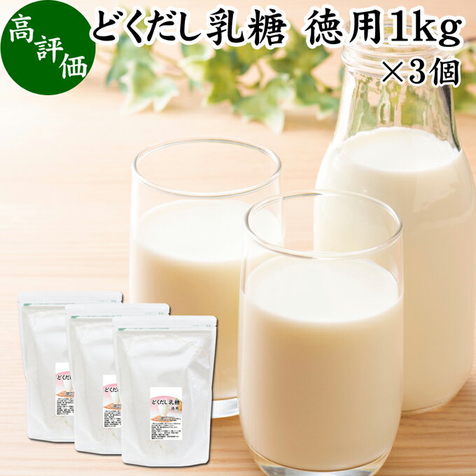 どくだし乳糖 1kg 3個 徳用 ラクトース オリゴ糖 粉末 ホエイ パウダー ビフィズス菌 サプリ サプリメント 業務用 母乳 乳酸菌 善玉菌 プロバイオティクス プレバイオティクス 菌活 腸活 腸内…