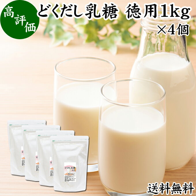 どくだし乳糖 1kg 4個 ラクトース オリゴ糖 粉末 ホエイ パウダー ビフィズス菌 サプリ サプリメント 業務用 送料無料 母乳 乳酸菌 善玉菌 プロバイオティクス プレバイオティクス 菌活 腸活 …