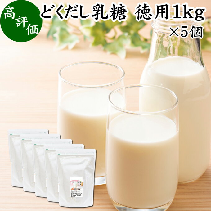 どくだし乳糖 1kg 5個 徳用 ラクトース オリゴ糖 粉末 ホエイ パウダー ビフィズス菌 サプリ サプリメント 業務用 母乳 乳酸菌 善玉菌 プロバイオティクス プレバイオティクス 菌活 腸活 腸内…