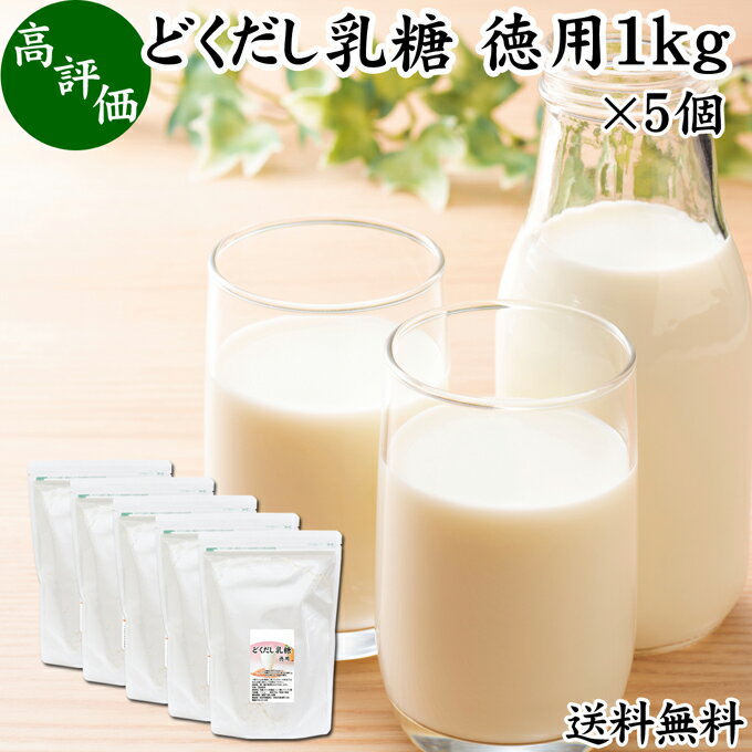 どくだし乳糖 1kg×5個 ラクトース オリゴ糖 粉末 ホエイ パウダー ビフィズス菌 サプリ サプリメント 業務用 送料無料 母乳 乳酸菌 善玉菌 プロバイオティクス プレバイオティクス 菌活 腸活 腸内フローラ 飲料 砂糖不使用 おすすめ お試し おためし ダイエット 健康 美容