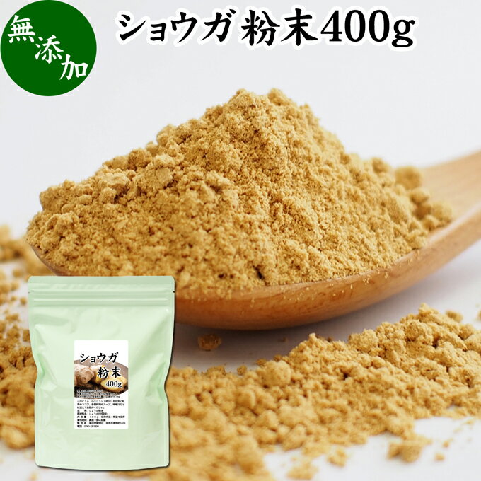 ショウガ 粉末 400g 生姜 粉末 パウダー ジンジャー ショウガ 100% 乾燥 しょうが 茶 紅茶 生姜湯 ショウガ湯 サプリ サプリメント 生生姜 無添加 無着色 無香料 ぽかぽか ショウガオール ジンゲロール 温活 妊活 ダイエット 冷え 対策 お試し おためし 牛乳 豆乳 ホットミル