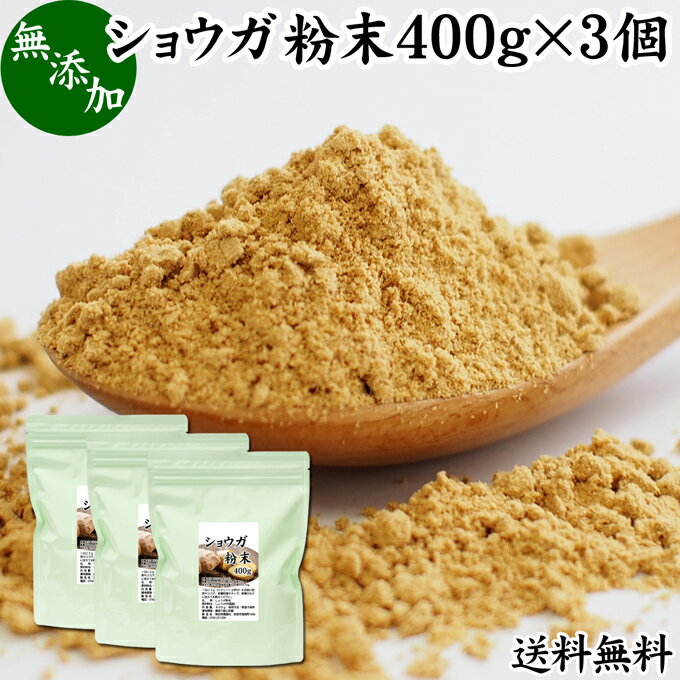 ショウガ 粉末 400g×3個 生姜 粉末 パウダー ジンジャー ショウガ 送料無料 100% 乾燥 しょうが 茶 紅..