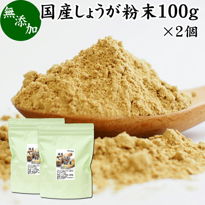 しょうが 粉末 100g×2個 生姜 粉末 パウダー ジンジャー ショウガ 国産 高知県産 100% 乾燥 蒸し しょ..