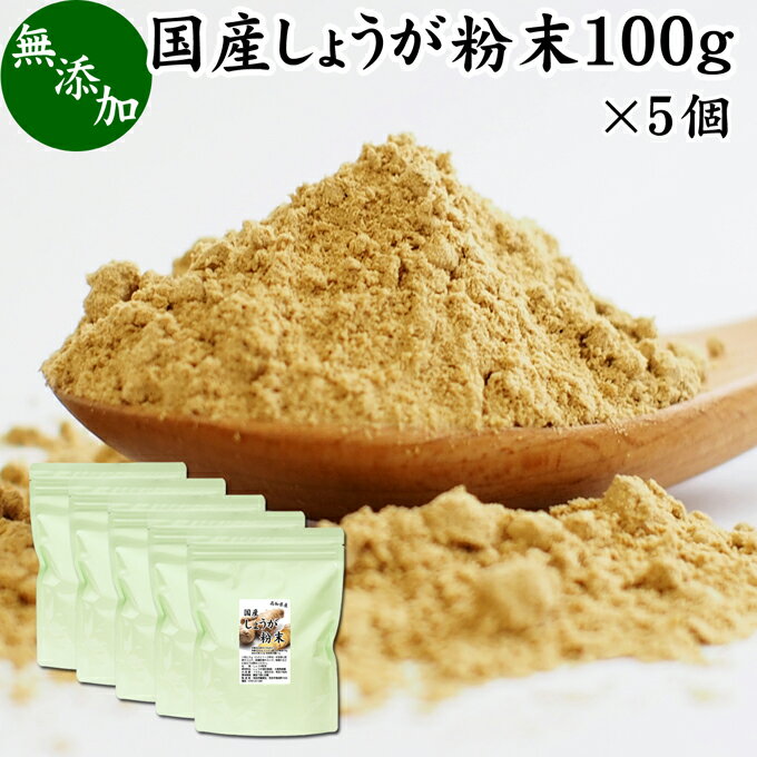 しょうが 粉末 100g×5個 生姜 粉末 パウダー ジンジャー ショウガ 国産 高知県産 100% 乾燥 蒸し しょうが 茶 紅茶 生姜湯 ショウガ湯 サプリ サプリメント 生生姜 無添加 無着色 無香料 ぽかぽか ショウガオール ジンゲロール 温活 妊活 ダイエット 冷え 対策 お試し おた