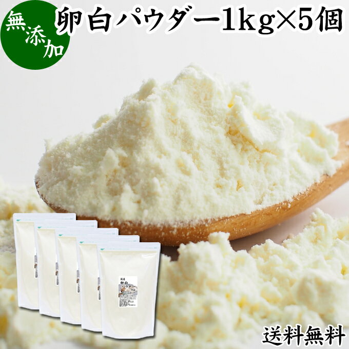 卵白パウダー 1kg×5個 乾燥 卵白 粉末 メレンゲ パウダー 業務用 送料無料 製菓用 材料 アイシング ク..