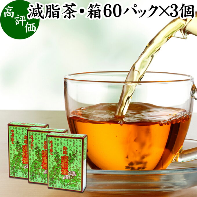 減脂茶 60パック×3個 ダイエット茶 ダイエットティー ギムネマ茶 配合 ぎむねま茶 ギムネマシルベスタ ..