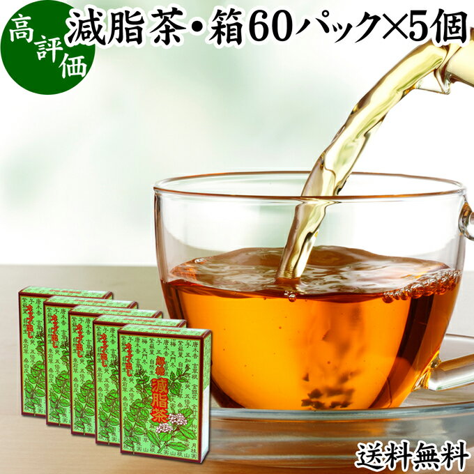 減脂茶 60パック×5個 ダイエット茶 ダイエットティー ギムネマ茶 配合 ぎむねま茶 ギムネマシルベスタ 決明子 ケツメイシ 甘草 カンゾウ サンザシ ギムネマ葉 送料無料 ダイエット サポート サプリ 漢方 生薬 ハーブティー お茶 ティーパック ティーバッグ 薬草茶 健康食品