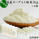 ヨーグルト 粉末 1kg×4個 パウダー 粉末ヨーグルト 無糖 無添加 砂糖不使用 100% 乳酸菌 ビフィズス菌 善玉菌 サプリメント 送料無料 業務用 アウトドア ラッシー 離乳食 ベビーフード ペット ドッグ キャット フード プロバイオティクス プレバイオティクス 発酵 食品