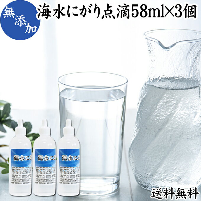 にがり 点滴 58ml×3個 液体にがり 液 純にがり 点滴 塩化 マグネシウム サプリ サプリメント 苦汁 Mg ..