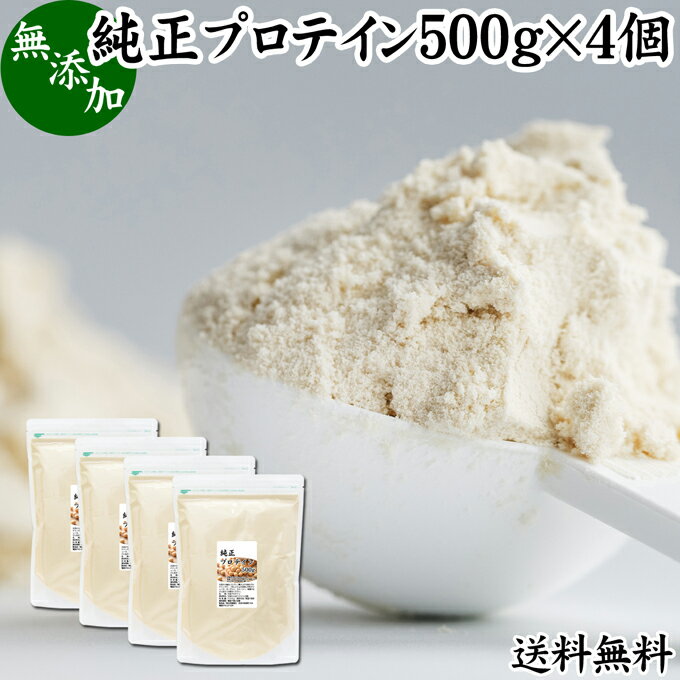 純正プロテイン 500g×4個 ソイ プロテイン 大豆 甘くない プロテイン 女性 高校生 高齢者 お試し 無添加 100％ 送料無料 パウダー 粉末 たんぱく質 植物 タンパク質 サプリ 大容量 メンズ レディース おきかえ 置き換え 美容 健康 ファスティング ダイエット 筋トレ 減量