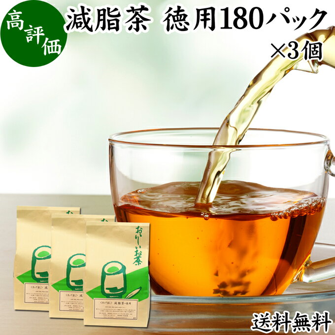 減脂茶 徳用 180パック×3個 ダイエット茶 ダイエットティー ギムネマ茶 配合 ぎむねま茶 ギムネマシルベスタ 決明子 ケツメイシ 甘草 カンゾウ サンザシ ギムネマ葉 送料無料 ダイエット サポート サプリ 漢方 生薬 ハーブティー お茶 ティーパック ティーバッグ 薬草茶 健