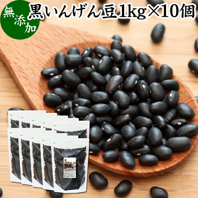 黒いんげん豆 1kg×10個 いんげん豆 インゲン豆 ブラックタートル ブラックキドニー ビーンズ black turtle bean うずら豆 生豆 乾燥豆 無添加 100% 業務用 大容量 スーパーフード カナダ産 たんぱく質 食物繊維 ビタミン B1 B2 マグネシウム 鉄分 亜鉛 葉酸 ポリフェノール