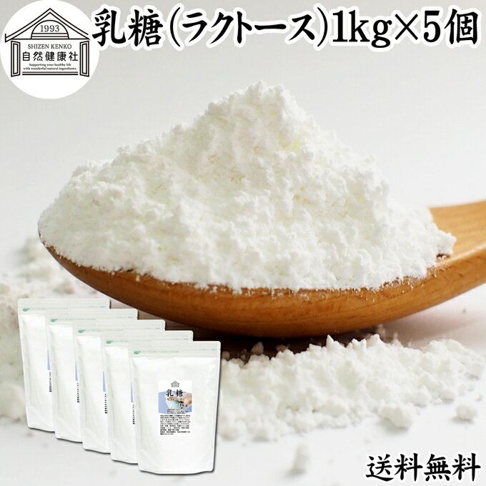 乳糖 1kg 5個 ラクトース オリゴ糖 粉末 無添加 100％ パウダー 業務用 送料無料 サプリ サプリメント 母乳 乳酸菌 ビフィズス菌 善玉菌 プロバイオティクス プレバイオティクス 菌活 腸活 腸…