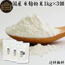 米麹粉末 1kg×3個 米こうじ パウダー こめこうじ 乾燥 米糀 100% 保存料 無添加 無塩 砂糖不使用 発酵 あんこ 麹水 糀水 国産 ビタミン B1 ...