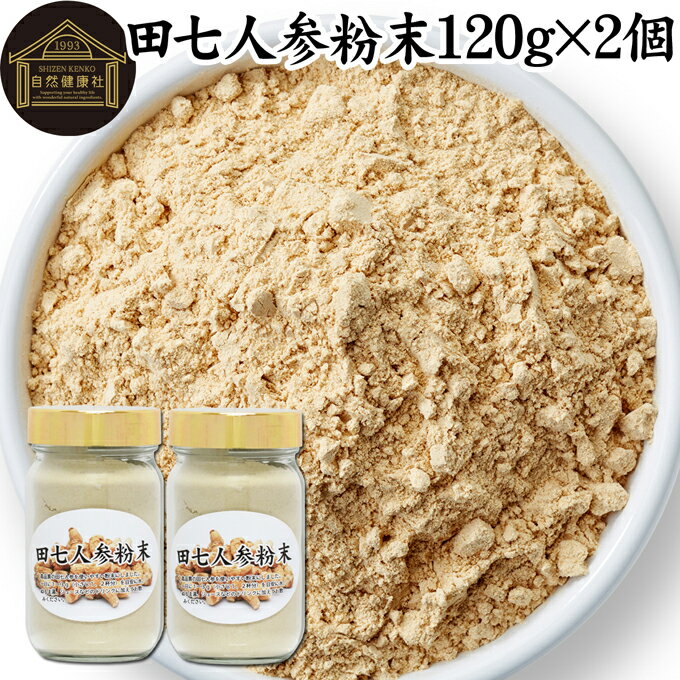 田七人参 粉末 120g×2個 サプリメント ピュア サポニン 100％ パウダー 無添加 サプリ 田三七人参 田七..