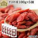 クコの実 100g×5個 くこの実 枸杞の実 枸杞子 クコシ ゴジベリー goji berry ウルフベリー くこの実茶 クコの実茶 無添加 100% 無着色 業務用 送料無料 スーパーフード ドライフルーツ スイーツ 製菓 材料 漢方 アミノ酸 βカロテン ベータカロチン ビタミン B1 B2 C E 鉄分