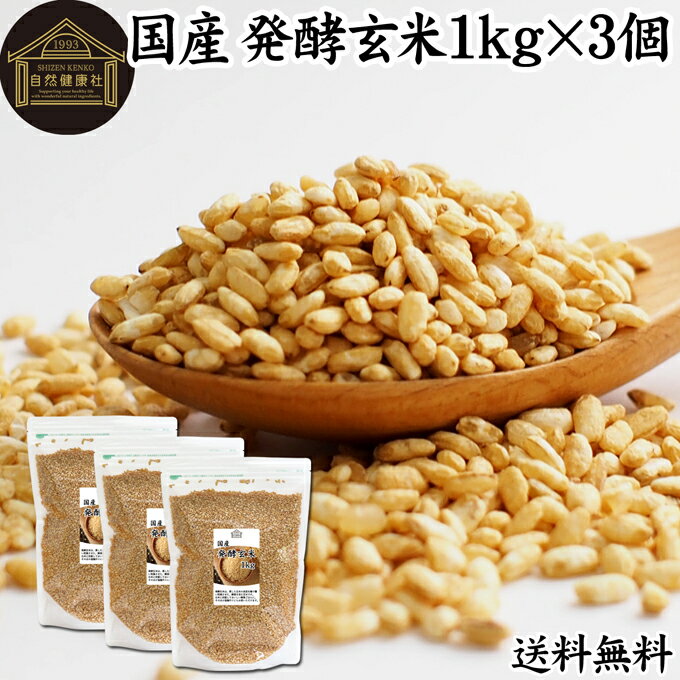 発酵玄米 1kg×3個 酵素玄米 寝かせ玄