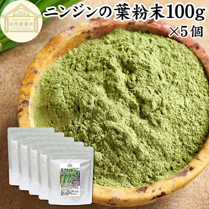 にんじんの葉 粉末 100g×5個 ニンジンの葉 人参の葉 パウダー にんじん ニンジン 人参 葉 粉末 パウダー 無添加 キャロット リーフ 100..