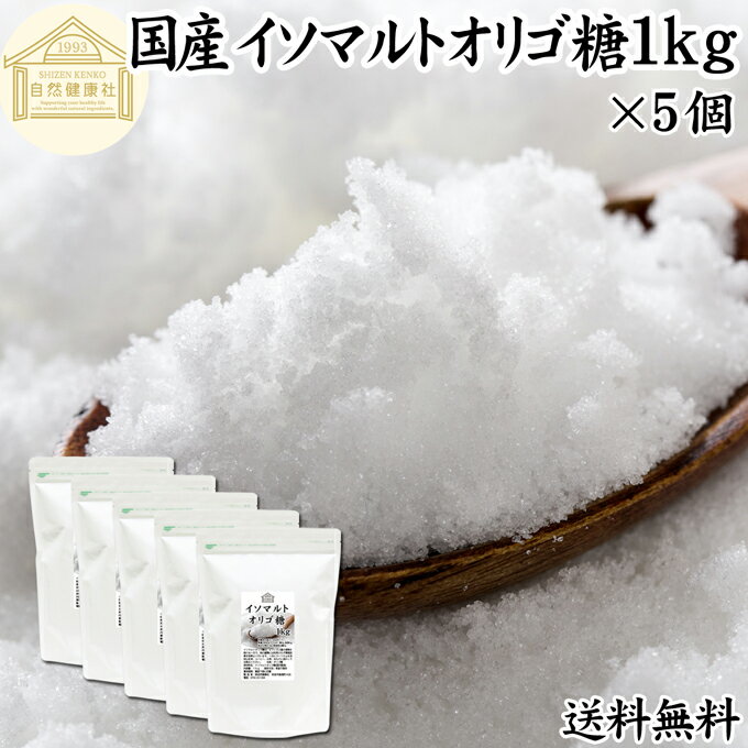 イソマルトオリゴ糖 1kg×5個 粉末 顆粒 業務用 使いやすい 甘味料 1000g 送料無料 おすすめ 低甘味 低..