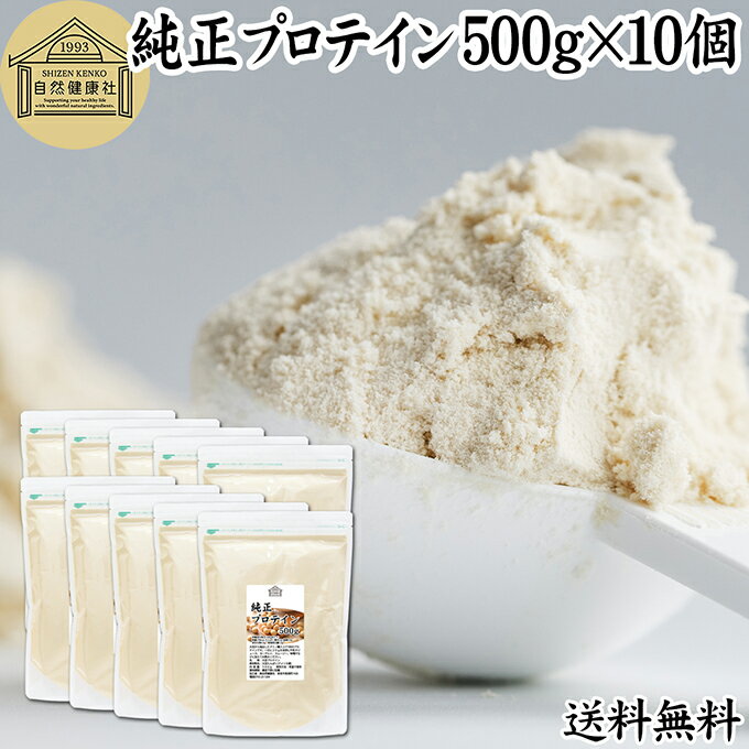 純正プロテイン 500g×10個 ソイプロテイン 大豆プロテイン 香料 無添加 コスパ 女性 ダイエット プレー..