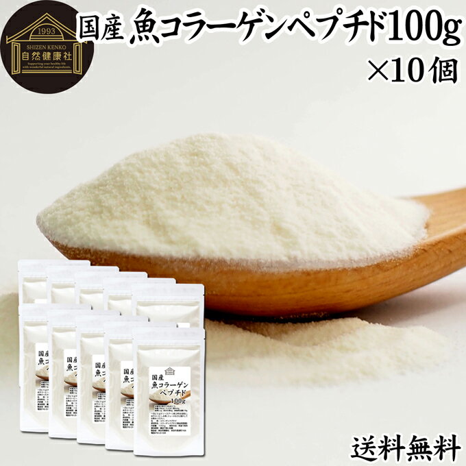 魚コラーゲンペプチド 100g×10個 粉末 パウダー サプ