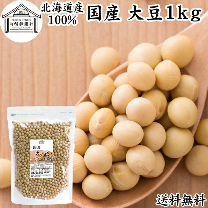 大豆 1kg 国産 北海道産 無添加 100% トヨマサリ 生豆 乾燥豆 大豆粉に 送料無料 イソフラボン レシチン たんぱく質 プロテイン 業務用 遺伝子組み換えでない 畑の肉 ダイズ お試し おためし 大容量 お得 煮物 煮豆 スープ カレー ハンバーグ パスタ サラダ 具材 材料 レシピ