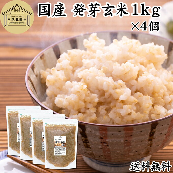 発芽玄米 1kg×4個 発芽米 玄米 無洗