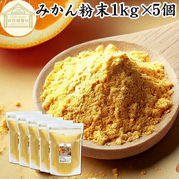 みかん粉末 1kg×5個 みかん 粉末 オレンジパウダー フルーツ スムージー 果実 果汁 くだもの 果物 野菜 ぱうだー 業務用 フレーバー ジュース アイス...