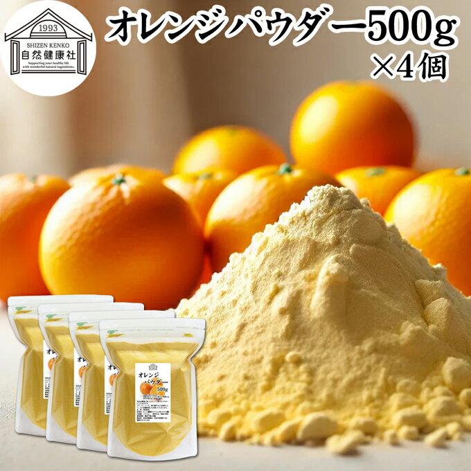 オレンジパウダー 500g×4個 フルーツ みかん 粉末 スムージー 果実 果汁 くだもの 果物 野菜 ぱうだー 業務用 フレーバー 香料 ジュース アイス ヨ...