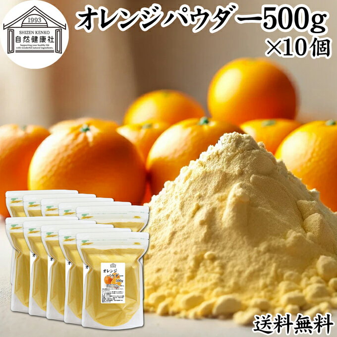 オレンジパウダー 500g×10個 フルーツ みかん 粉末 スムージー 果実 果汁 くだもの 果物  ...
