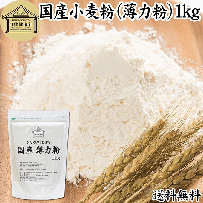乐天商城 - 小麦粉 国産 薄力粉 1kg 薄力小麦粉 菓子用 国内産 北海道産 シリウス 割合 100% 保存料 無添加 大容量 業務用 スポンジケーキ パンケーキ ホットケーキ マフィン アイシング クッキー カステラ 天ぷら 衣 製菓 製パン 焼き 菓子作り 材料 食材 自家製 ヘルシー お菓子