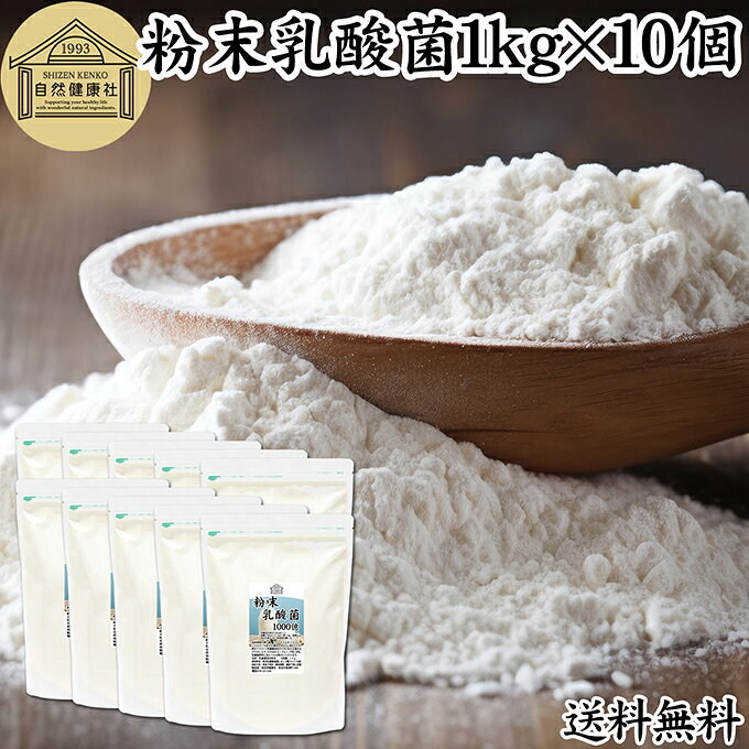 粉末乳酸菌 1kg×10個 ビフィズス菌 粉末 乳酸菌 パウダー サプリ サプリメント プロバイオティクス 菌..
