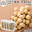 大豆 1kg×4個 国産 北海道産 100% トヨマサリ 保存料 無添加 生豆 乾燥豆 大豆粉に イソフラボン サポニン レシチン たんぱく質 プロテイン 業務...