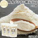 ゼラチン 顆粒 1kg×3個 ゼラチン パウダー 粉末 100% 豚皮 由来 粉ゼラチン 業務用 お徳用 大容量 保存料 無添加 ゼラチンサプリメント 国産 プ...