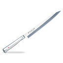 藤次郎 柳刃 240mm 日本製 モリブデンバナジウム鋼 片刃 関西型の刺身包丁 オールステンレス TOJIRO PRO SDモリブデンバナジウム鋼 F-622