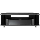 朝日木材加工 テレビ台 Nook 43型 幅100cm ブラック キャスター付き コーナー対応 NOA-1000AV-BK