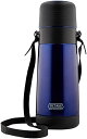 パール金属 水筒 1000ml コップ付 広口 ダブル ステンレス ボトル オクターブ ブルーHB-1743