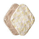 華布(hanafu)布ナプキン ホルダー 生理用 レギュラー 防水シート入り オーガニックコットン 1枚入り 綿バード柄 ベージュ