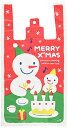 手提げ袋 レジ袋 クリスマス スノーマン-M (100枚) XS-M