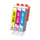 Karasaki BCI-301 BCI-300 互換インク キヤノン(canon)用 BCI-301/300 BCI-301 C M Y 3色セット 対応機種...