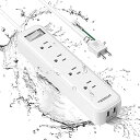 電源タップ 2m 延長コード 防水 TESSAN 防水コンセント テーブルタップ usb コンセント 4個AC口 2個USB-Aポート 雷ガード 一括集中スイッ...