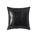 YunJeude クッションカバー 北欧 45x45cm 1枚 おしゃれ 可愛い 無地 モノトーン クロコダイル柄 puレザー 合皮 丈夫 鰐皮模様 フェイクレ...