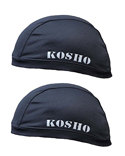KOSHO ヘルメット インナーキャップ (2枚セット) フリーサイズ 速乾 吸汗 抗菌消臭 (ブラック) KOSHO ヘルメット インナーキャップ (2枚セット) フリーサイズ 速乾 吸汗 抗菌消臭 (ブラック)