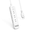 Mscienエムサイン 延長コード 2m 電源タップ usb付き 9個AC口 4個USBポート テーブルタップ oaタップ たこあしコンセント 一括スイッチ付き...