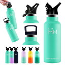 水筒 500ml 軽量 真空断熱 ステンレスボトル ギャップ二種あり 魔法瓶 直飲み 保温 保冷 炭酸対応 漏れ防止 洗いやすい 持ち手付き 片手 子供 アウトドア おしゃれ 女の子 男の子 通勤 通学 ス
