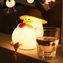 かわいいナイトライト、LEDシリコンナイトライトアヒルの形USB充電カラフルライトタイミング機能車用調整可能な明るさ (帽子付き)