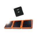 EXHEART フォールディングソーラーパネルミニ 21W 軽量 680g ソーラーパネル 太陽光パネル 高効率 発電しながら使用 (折りたたみ/持ち運び/コンパクト) 自立スタンド/フック穴 (スマホ iPhone 充電