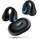 ワイヤレスイヤホン イヤーカフ型【業界初OWSイヤホン】Erssimo Bluetooth5.3 骨伝導イヤホンブルートゥースイヤホン Bluetooth 耳を塞がないイヤホン オープンイヤー 音漏れ抑制 耳挟み 数字LEDデ